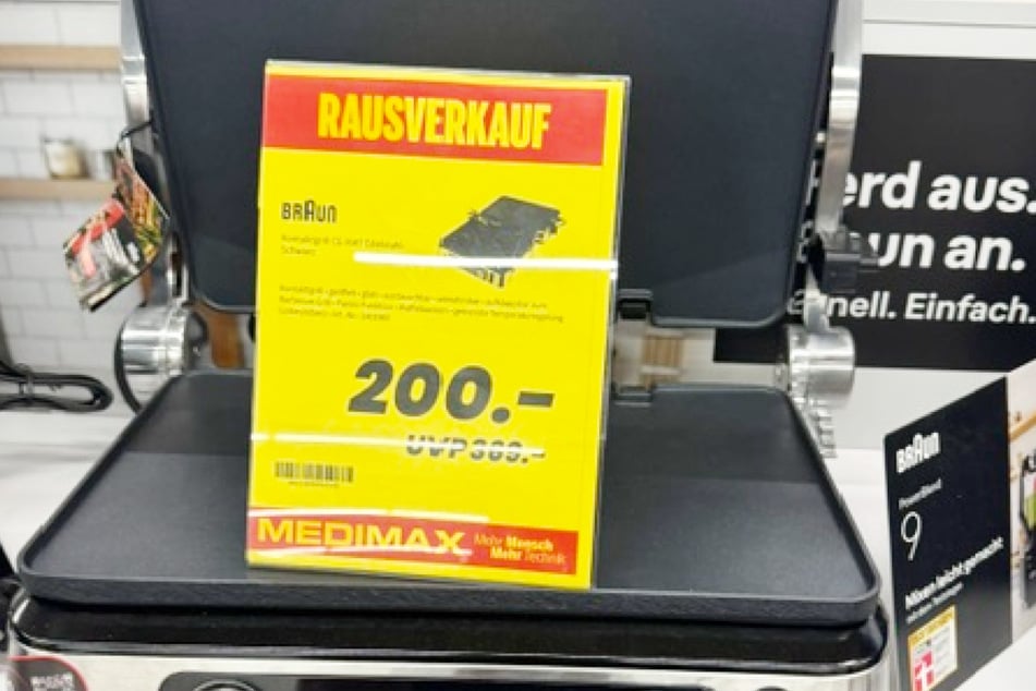 Wer bei MEDIMAX diese Schilder sieht, bekommt Technik geschenkt