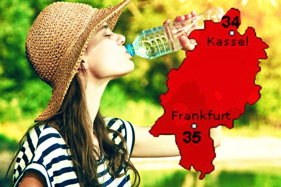 Für den Sonntag gehen die Vorhersagen auseinander: Wetteronline.de (Grafik) erwartet bis zu 35 Grad in der Spitze, der DWD nur bis zu 33 Grad.