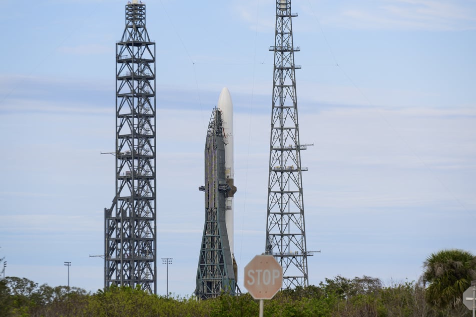 Vor dem Start: Eine Blue Origin New Glenn Rakete auf dem Launch Complex-36 der Cape Canaveral Space Force Station in Florida. (Archivfoto)