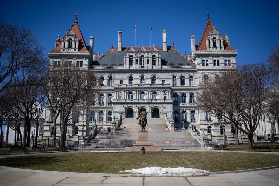 The New York State Capitol building is pictured in the capital city of Albany.