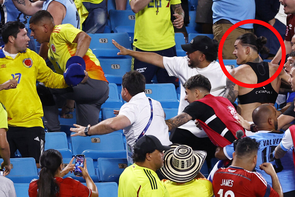 Liverpool-Star Darwin Núñez (25) tickte nach dem Abpfiff bei der Copa América aus und prügelte sich mit kolumbianischen Fans.