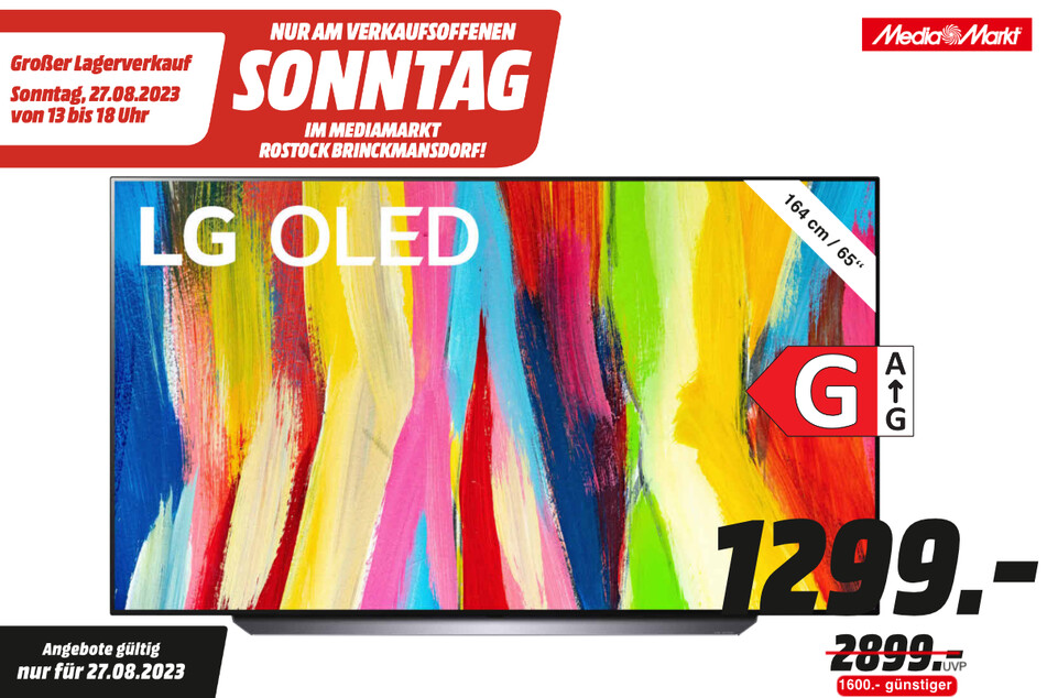 65-Zoll LG-Fernseher für 1.299 Euro.