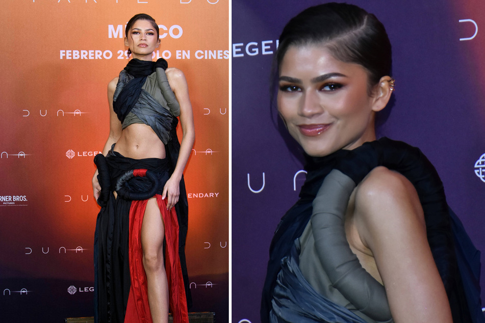 Zendaya opted for a futuristic look with a custom ensemble designed by Torishéju Dumi in Mexico City.