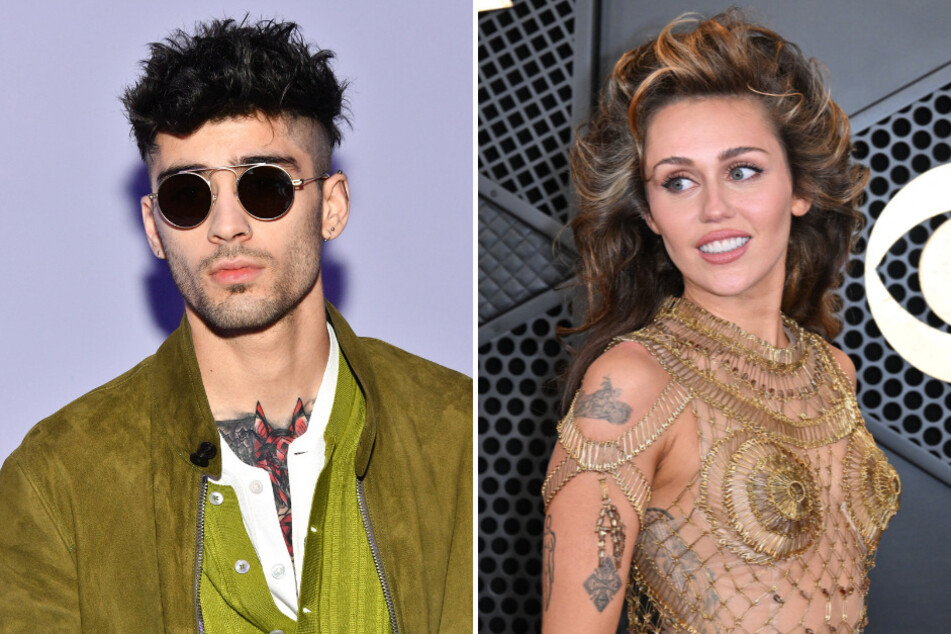 Zayn Malik (l.) has asked Miley Cyrus if she would be down for a music collaboration.