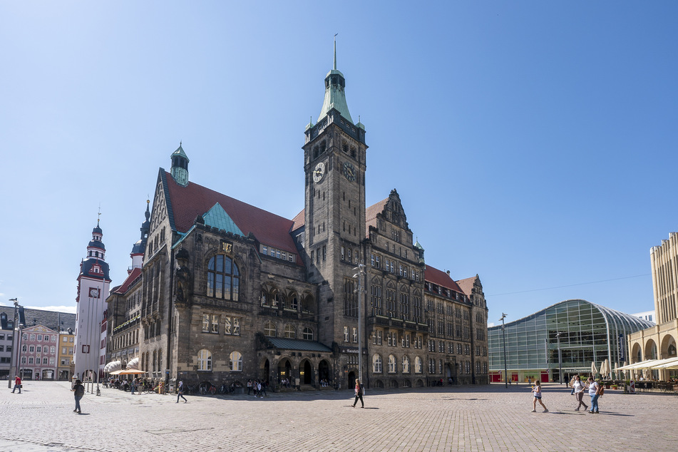Das Rathaus in Chemnitz.