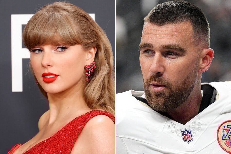 Travis Kelce (r.) said hello to his "sweetie" Taylor Swift during a new video discussing his return to the Kansas City Chiefs.