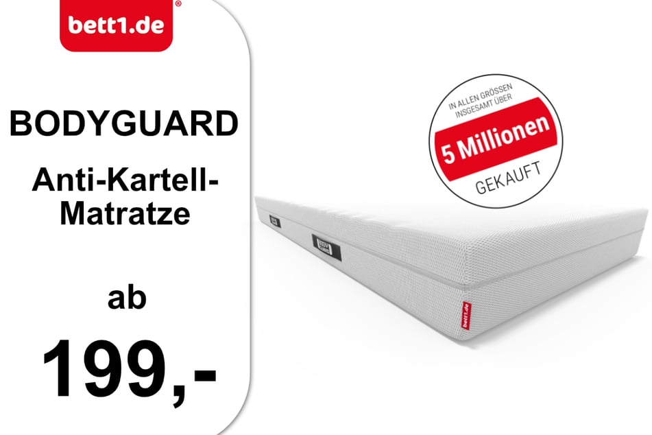 Die BODYGUARD® Anti-Kartell-Matratze® wird kostenfrei geliefert.