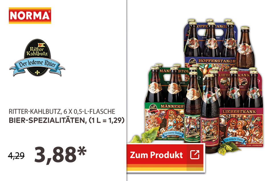 Ritter-Kahlbutz Bier-Spezialitäten für nur 3,88.