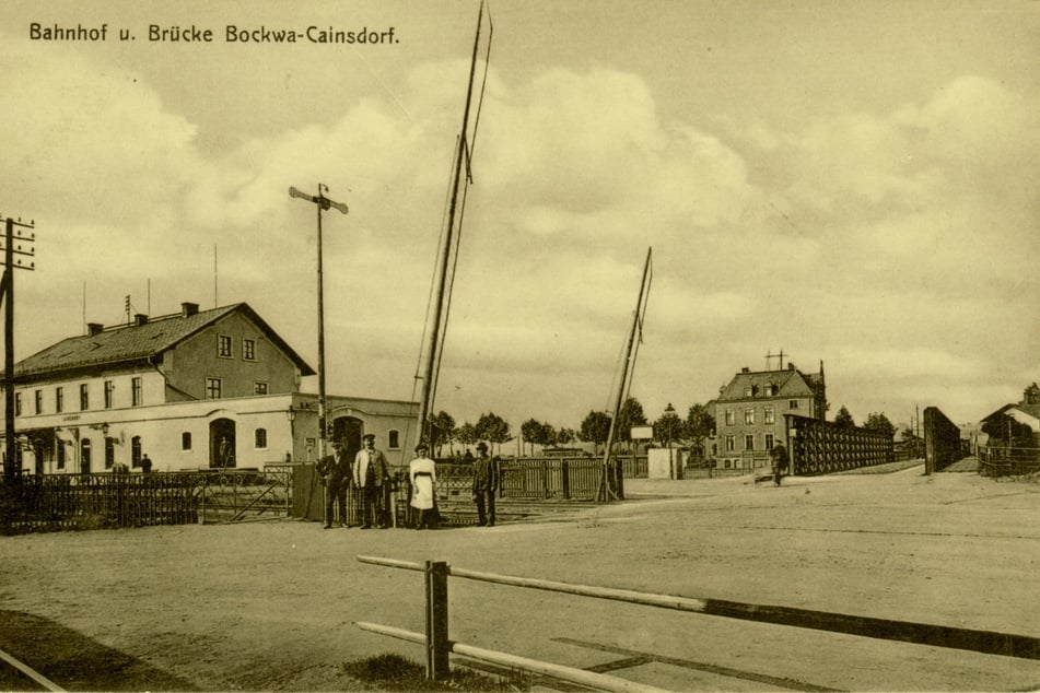 Ein historischer Schnappschuss der Fläche kurz vor dem Bau der Cainsdorfer Brücke.