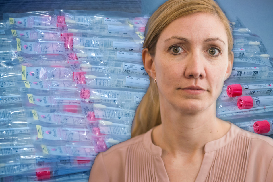 Fotomontage: Hofft auf baldige Optimierung der Corona-Tests - Virologin Prof. Sandra Ciesek von der Uni-Klinik in Frankfurt am Main.