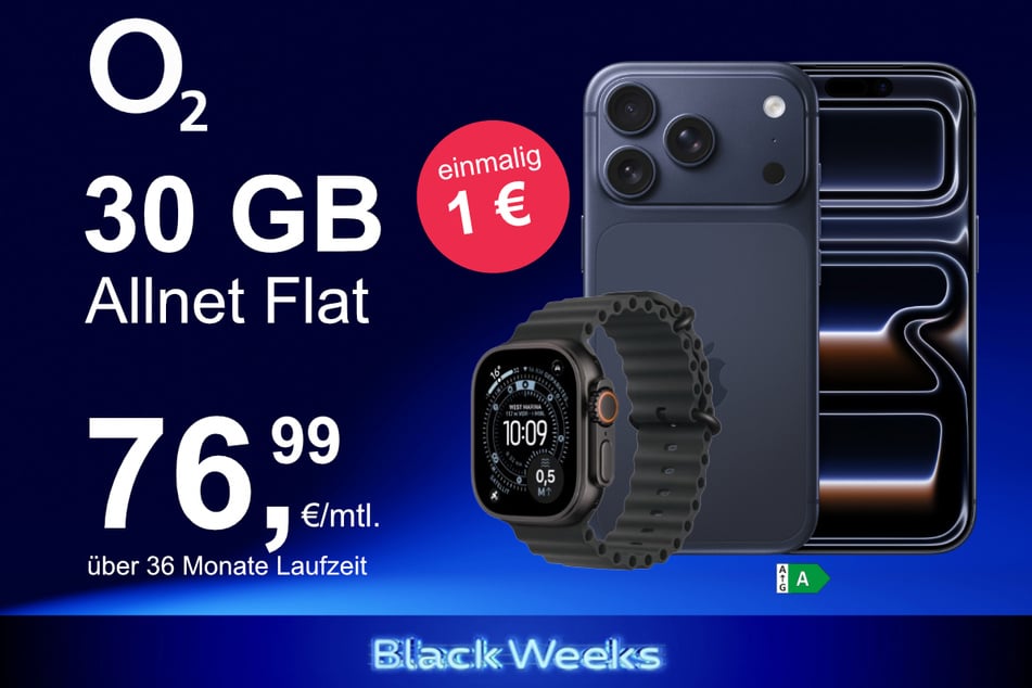 Bei o2 gibt's das iPhone 17 Pro jetzt mit Watch Ultra 3 im Bundle exklusiv für nur 1 Euro.