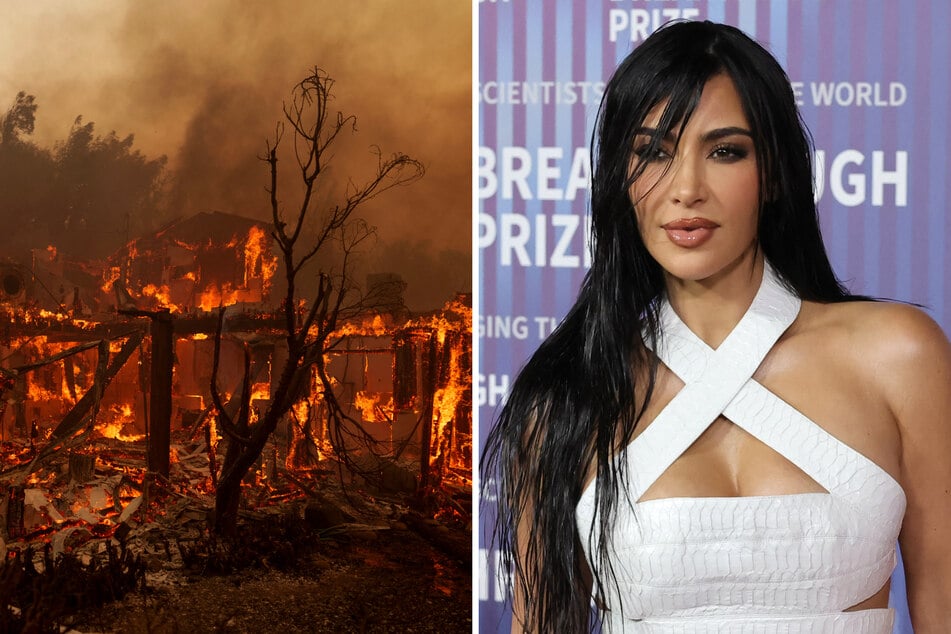 Kim Kardashian has called for incarcerated firefighters battling the raging wildfires in Los Angeles to be paid fairly.