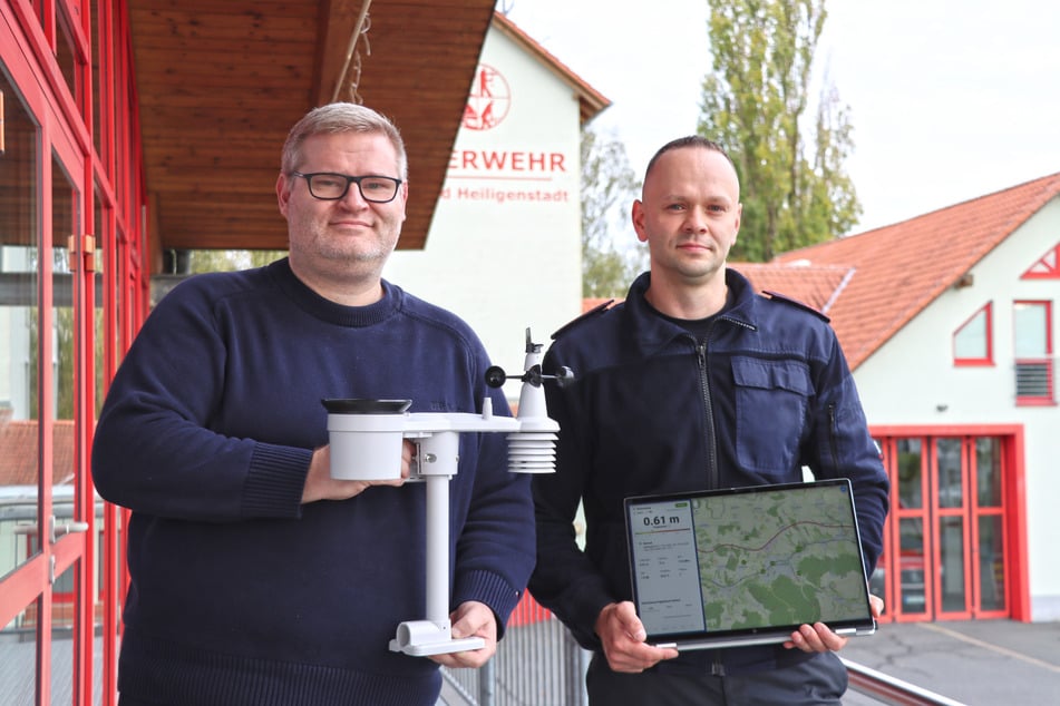 In Heiligenstadt setzt die Feuerwehr von nun an auf ein neues Frühwarnsystem gegen Starkregen.