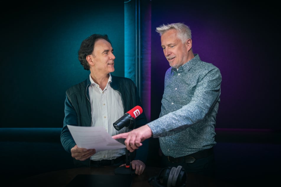 Robert Kuhne (li.) und Peter Stawowy im TAG24-Podcast-Studio.