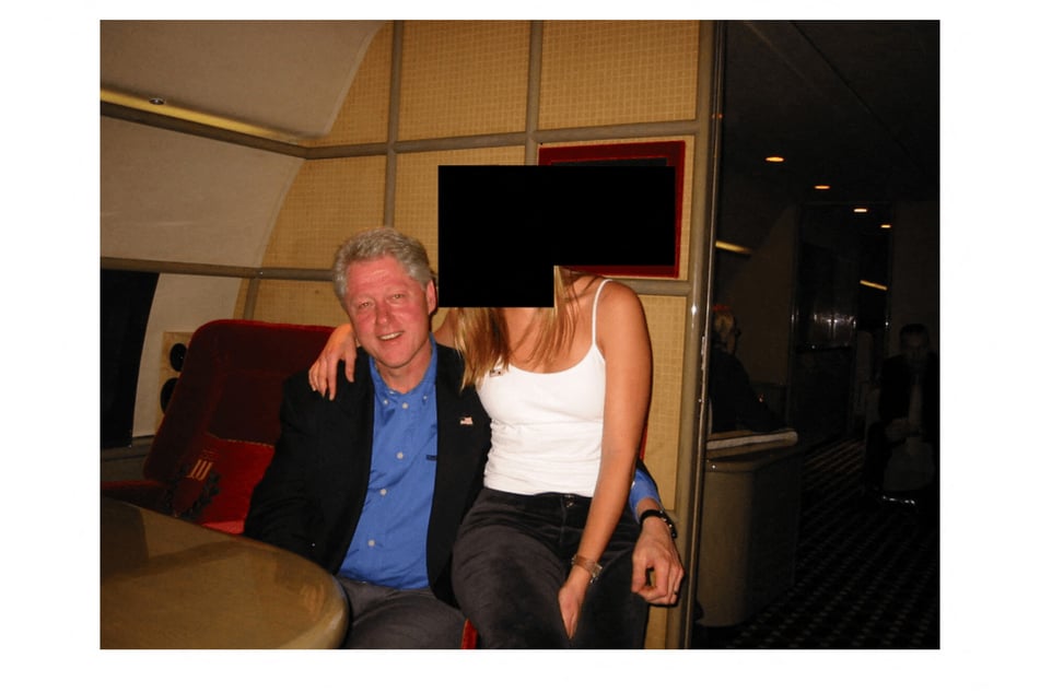 An undated photo provided by the US Justice Department on December 19, 2025, shows former president Bill Clinton and an unidentified person in an unidentified location.