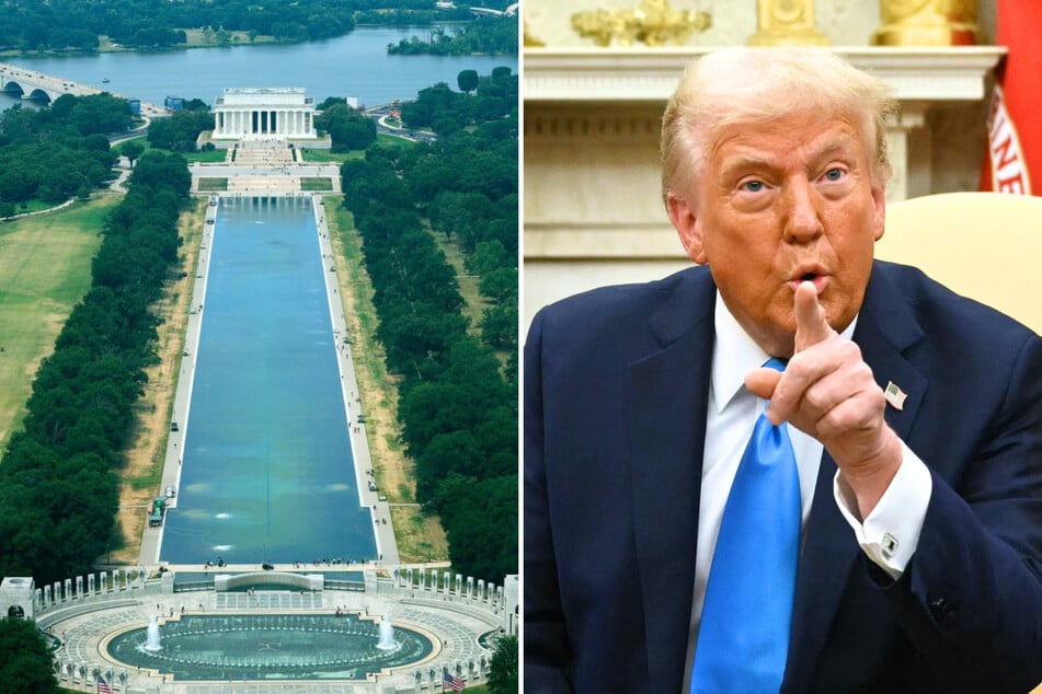 Trump threatens prison time to any future Reflecting Pool vandals after five arrested
