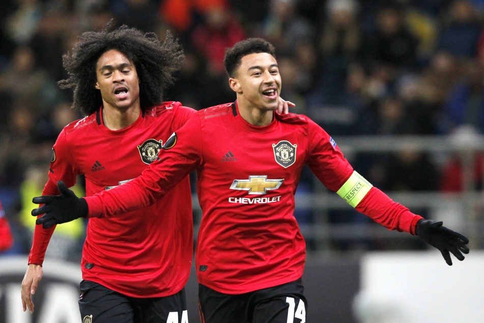 Chong (l.), neben Jesse Lingard, im Trikot von Manchester United.
