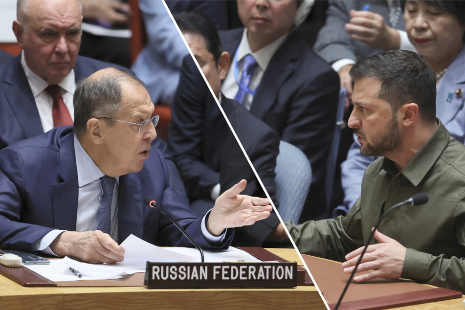 Russian Foreign Minister Sergei Lavrov and Ukrainian President Volodymyr Zelensky came face-to-face for the first time since Russia's invasion of Ukraine.
