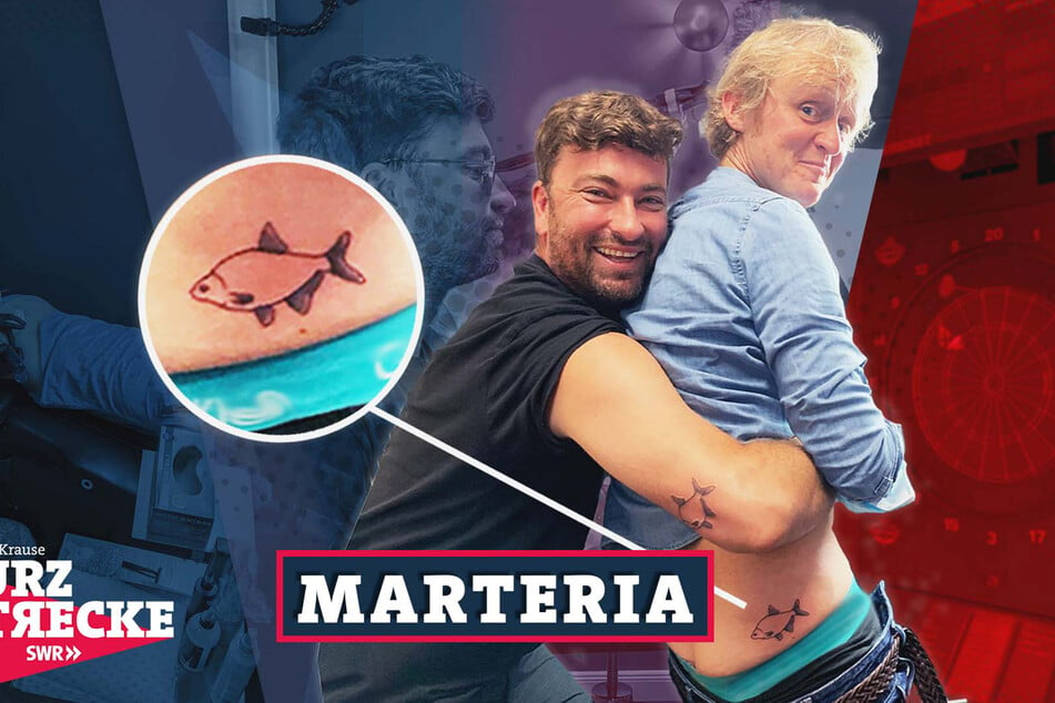 Wahre Freunde: Rapper Marteria (38) zeigte sich solidarisch und ließ sich an Krauses Seite auch einen Fisch auf den Oberarm tätowieren.