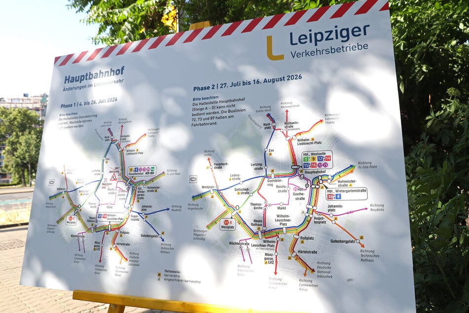 Die Arbeiten am Hauptbahnhof führen zu Veränderungen auf fast allen Straßenbahnlinien.