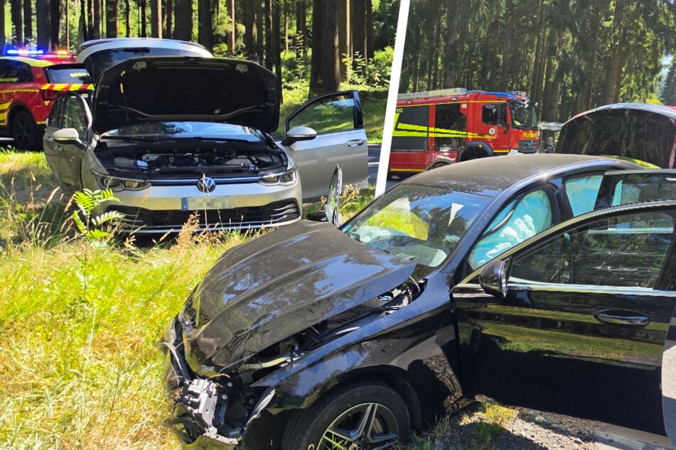 Vorfahrtscrash im Vogtland: Fünf Personen verletzt, zwei davon schwer