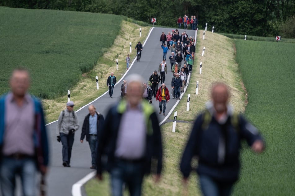 Tausende pilgerten ins Eichsfeld - eine der wenigen katholisch geprägten Regionen in den neuen Bundesländern.