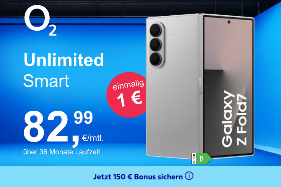 Das Samsung Galaxy Z Fold7 im o2 Mobile Unlimited Smart für einmalig 1 Euro.