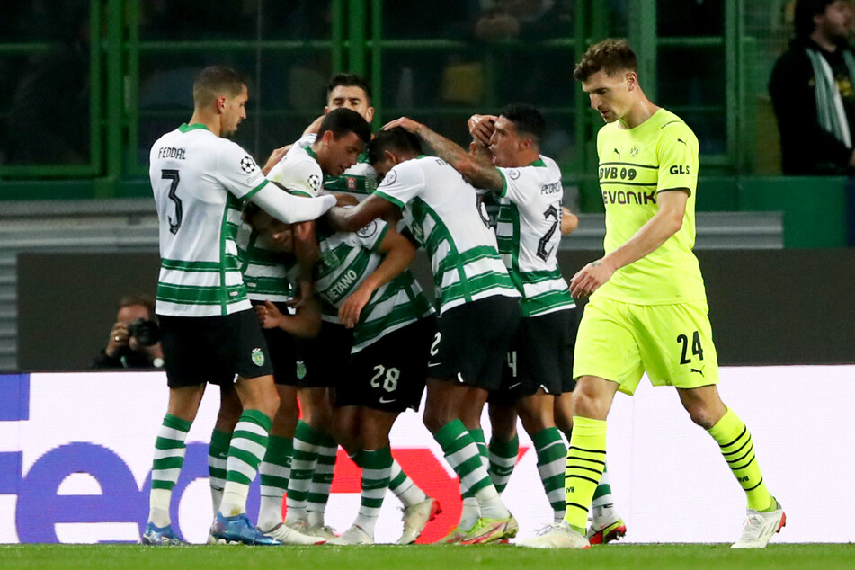 Ein Sinnbild: Während der BVB nicht in der Champions League überwintern wird, durfte Sporting Lissabon jubeln.