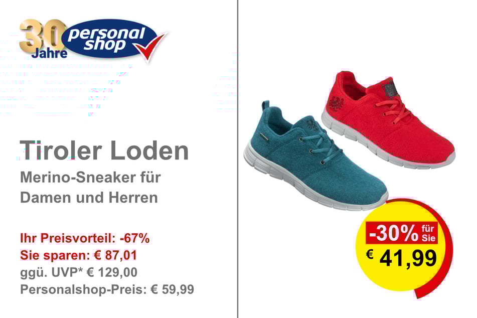 Tiroler Loden Merino-Sneaker für Damen und Herren