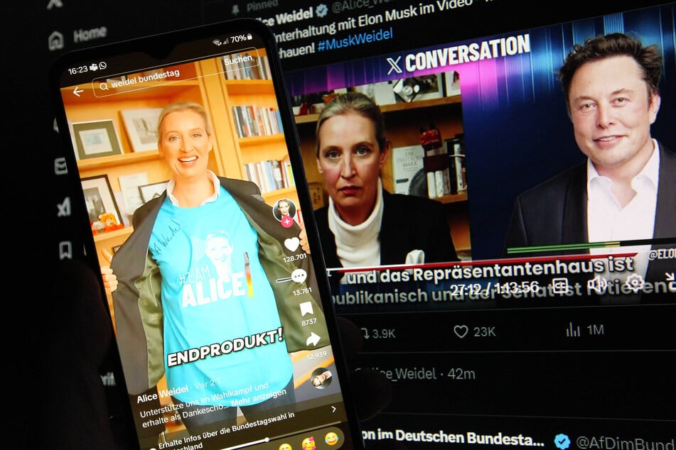 AfD-Parteichefin Alice Weidel (46) und Elon Musk (54) auf "X" - eine hohe Follower-Zahl ist nicht gleichbedeutend mit einem hohen Wählerpotenzial.