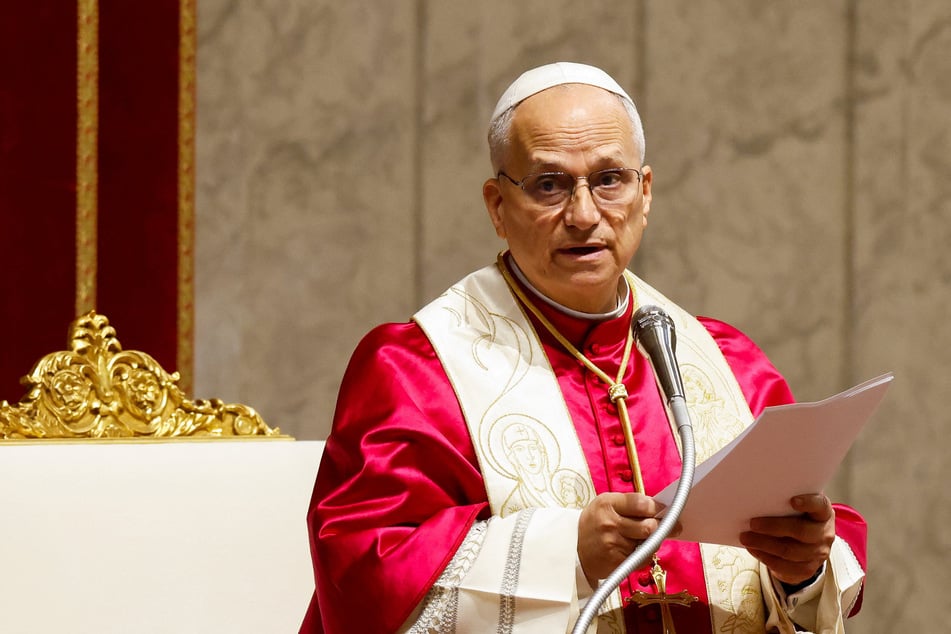 Pope Leo XIV presides over a Prayer Vigil and Rosary for Peace in Saint Peter's Basilica at the Vatican on April 11, 2026.