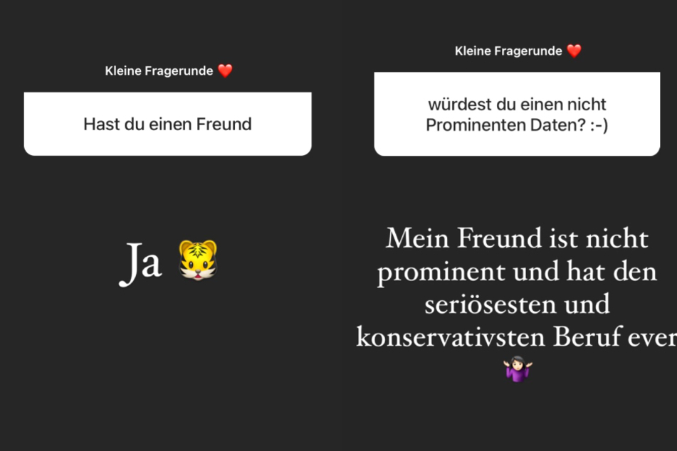 Die Montage zeigt Screenshots zweier Instagram-Storys von Model und Reality-Darstellerin Anastasiya Avilova (32).