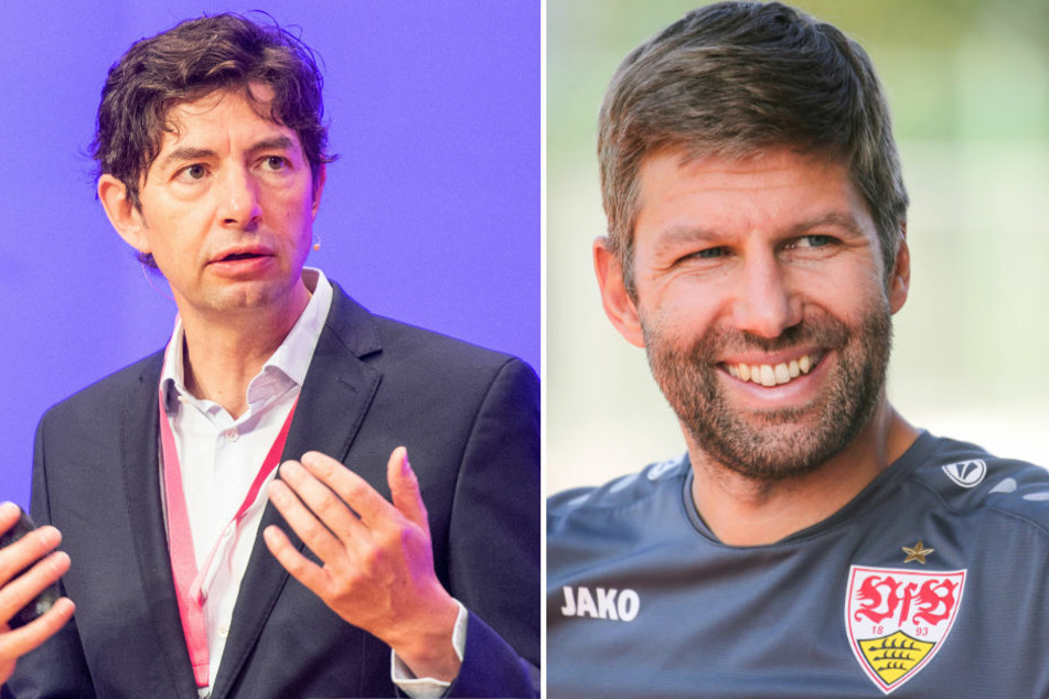 Der Virologe Christian Drosten (48, l.) und Ex-Fußball-Profi Thomas Hitzlsperger (38) werden am 1. Oktober 2020 mit dem Verdienstorden der Bundesrepublik Deutschland ausgezeichnet.