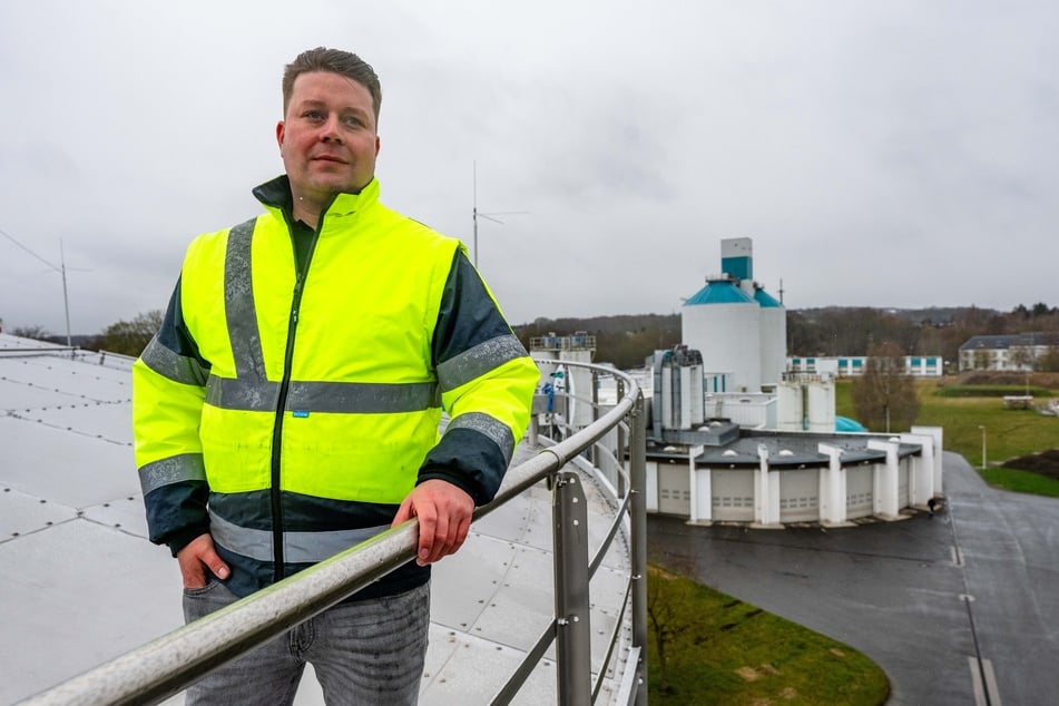 Ingenieur Paul Krippendorf (35) war an Planung und Bau des Gasspeichers beteiligt.