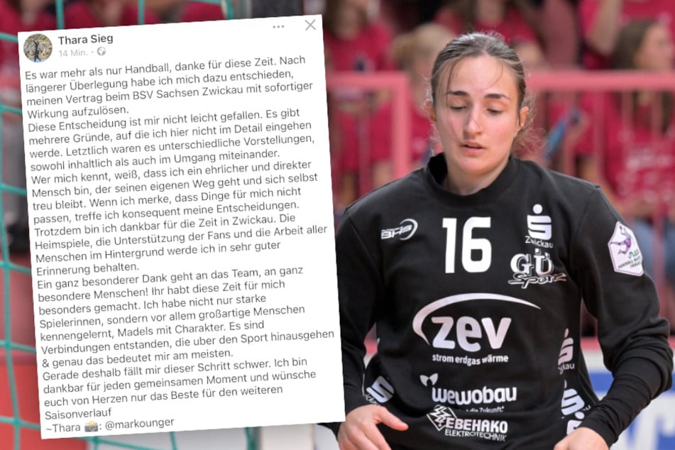 Entsetzen beim Handball-Bundesligisten: Zwickau-Torhüterin gibt sofortigen Abschied bekannt!