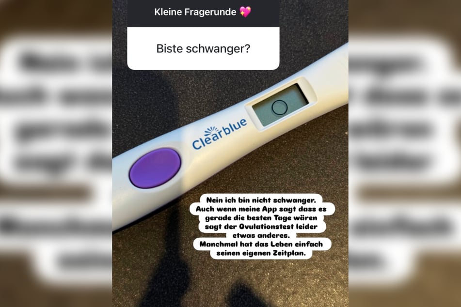 Per Instagram-Story gab die 29-Jährige bekannt, dass sie aktuell nicht schwanger sei.