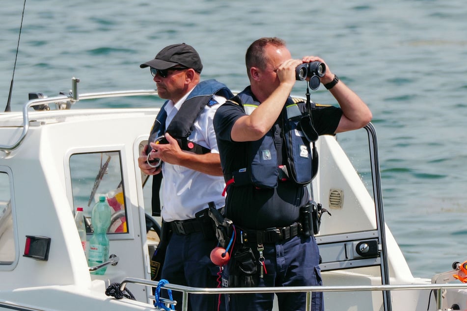 Die Wasserschutzpolizei war gestern im Einsatz.