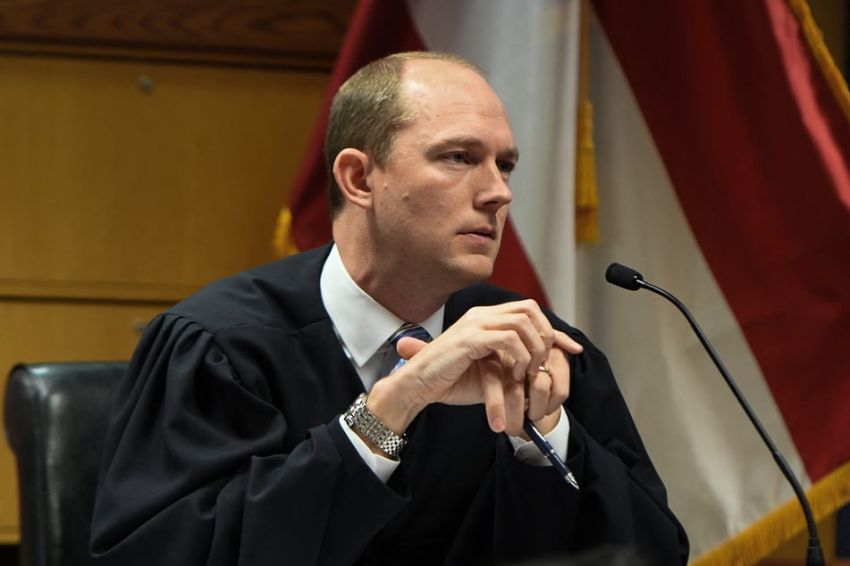 Superior Judge Scott McAfee during a hearing at the Fulton County Courthouse in Atlanta, Georgia on March 28, 2024.