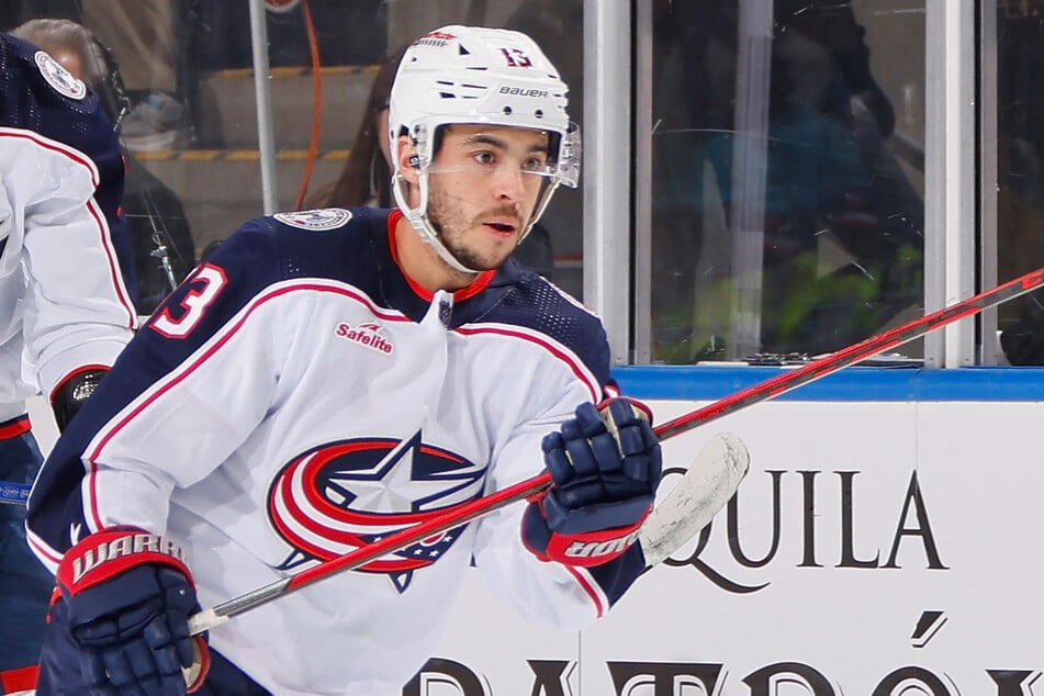 Johnny Gaudreau of the Columbus Blue Jackets skates against the New York Islanders at UBS Arena on December 07, 2023, in Elmont, New York. Gaudreau and his brother were killed Thursday night while bicycling in New Jersey, police said Friday.