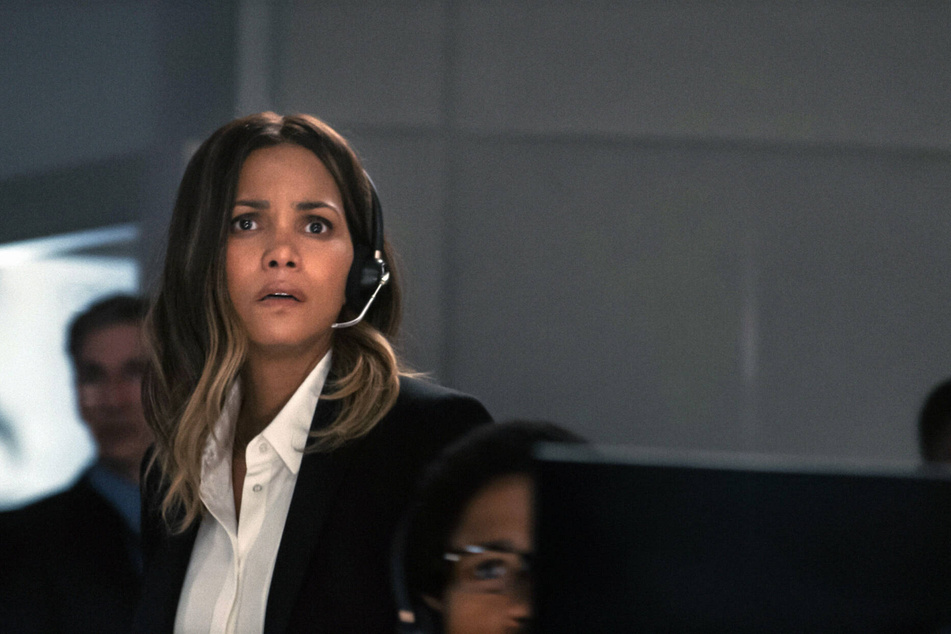 Halle Berry stars as Jocinda "Jo" Fowler, an astronaut who tries to stop the Moon from crashing into Earth, in the upcoming sci-fi thriller, Moonfall.