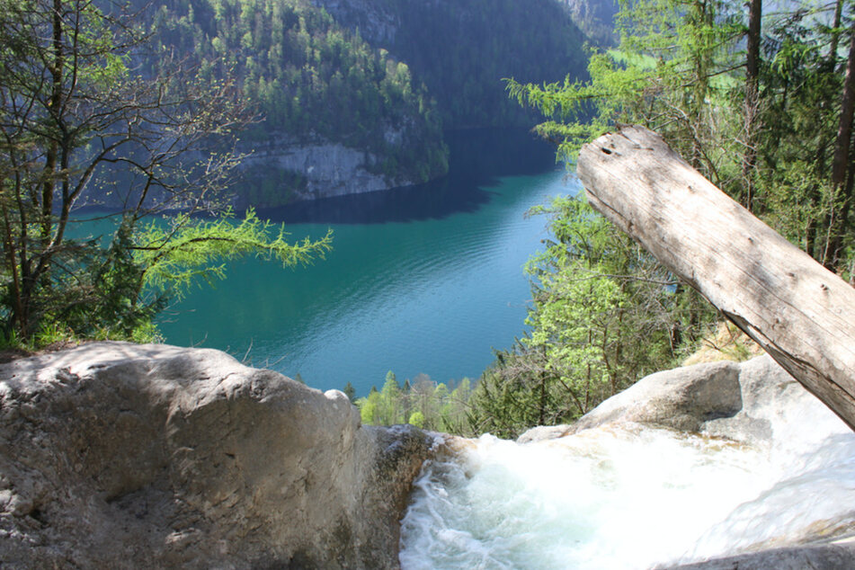 Die Gumpen am Königsbach-Wasserfall bei Schönau am Königssee.