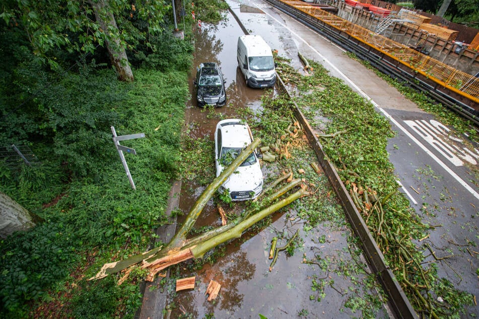 Heftige Unwetter hatten in der Nacht zum 29. Juni in Baden-Württemberg unter anderem Bäume umstürzen lassen und für Überschwemmungen gesorgt. Meteorologen rechnen nun erneut mit stundenlangem starken Regen, Hagel und auch Sturmböen.