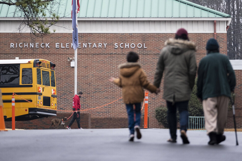 Students return to Richneck Elementary in Newport News on January 30, 2023, three weeks after Zwerner was shot.