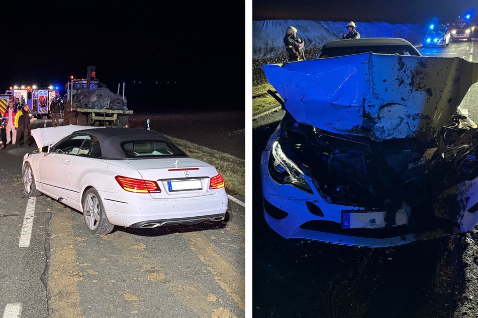 Bei Langenstein waren am Frühabend ein Traktor und ein Mercedes zusammengekracht.