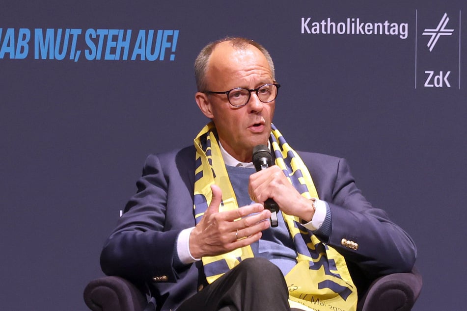 Bundeskanzler Friedrich Merz (70, CDU) war am Freitag beim Katholikentag zu Gast.