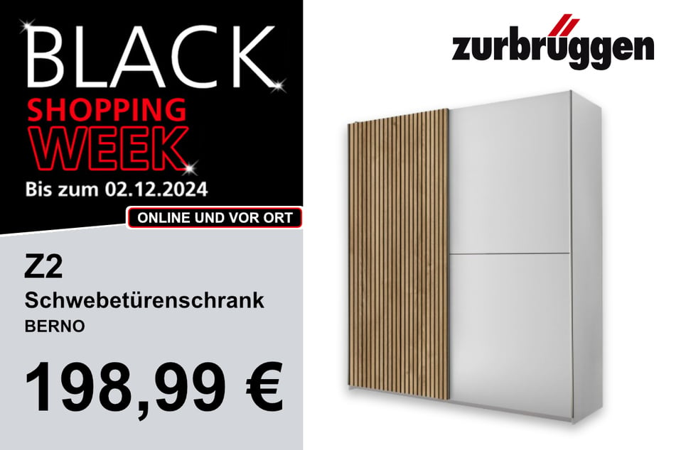 Der Z2 Schwebetürenschrank
für 198,99 Euro