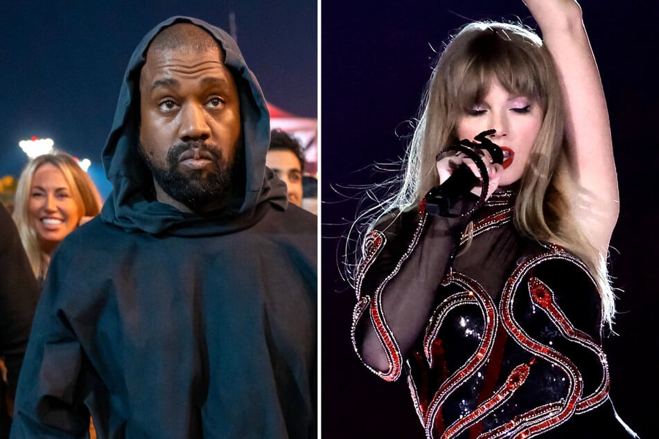 Taylor Swift (r.) fans are speculating that the singer will either announce or release Reputation (Taylor's Version) on the same day Kanye West has said he would drop Vultures 2.