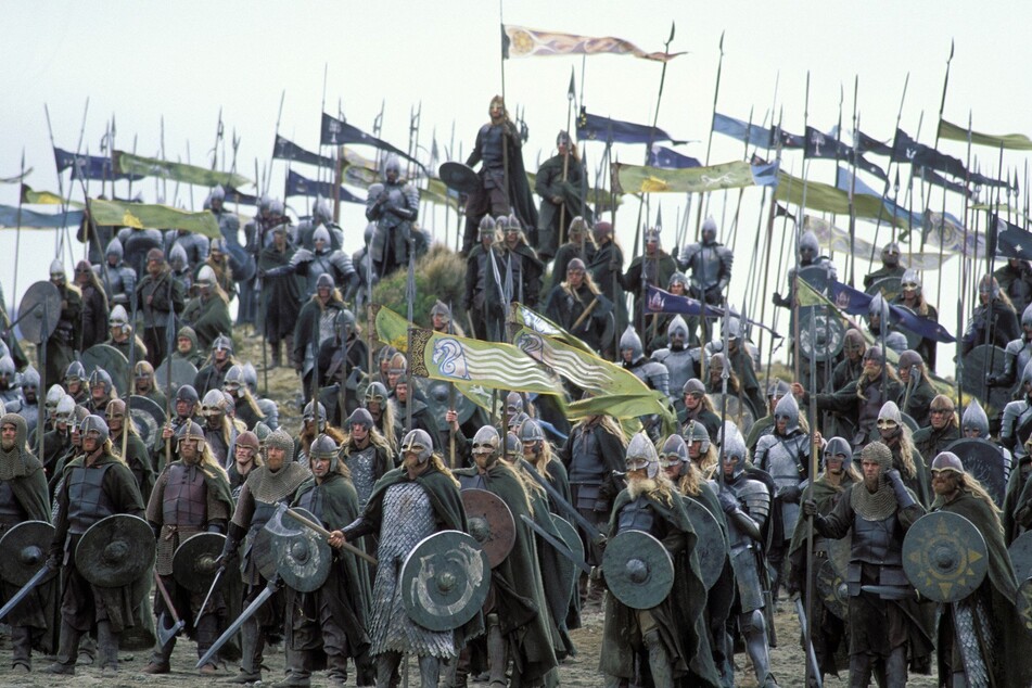 Die Kämpfer von Gondor und Rohan bereiten sich im dritten Teil der "Herr der Ringe"-Trilogie auf den Kampf vor.
