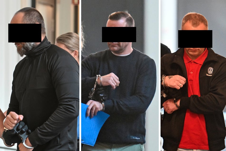 Das Landgericht Dresden verurteilte Maciej W. (47), Adam Z. (38) und Norman R. (42) zu Haftstrafen.