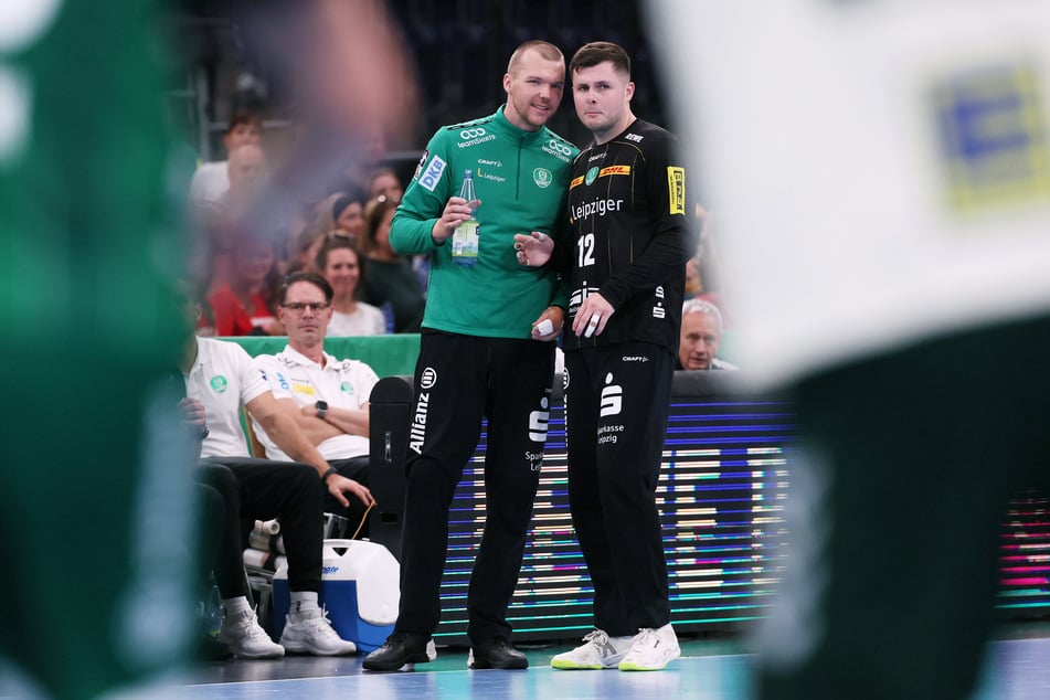 Frank Carstens bezeichnete die Zusammenarbeit seines Torhütergespanns Tomas Mrkva (37, links) und Neuzugang Anadin Suljakovic (28, rechts) als "beispielhaft".